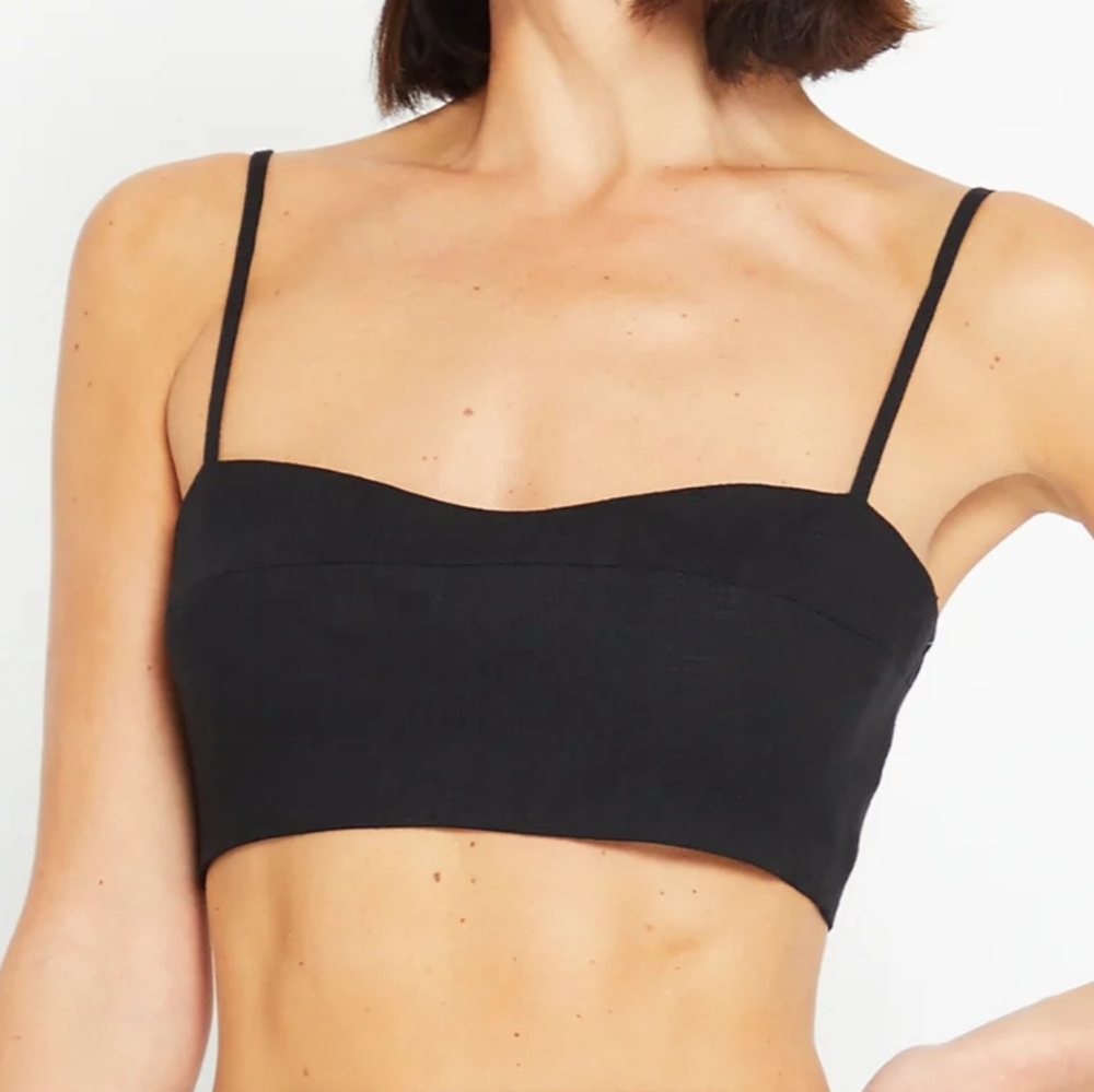 Caara Elegant Black Strapless Top
